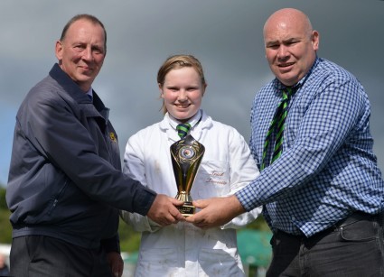 Orla Curtin Junior 1st with YLBC President James Cooper & ILCS President Kevin Bohan