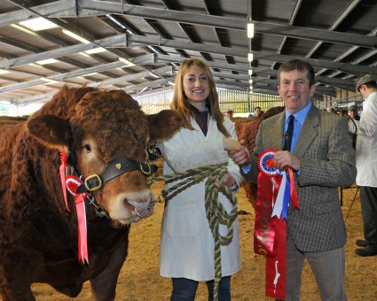 Supreme Champion Mynach Harlequin with Nia Griffiths & Judge Colin Phillips