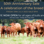 Entries ARE NOW OPEN for all ages of bulls and females